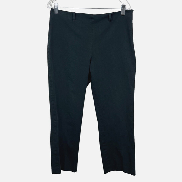 Lauren Ralph Lauren Pants Crop Premium Stretch Mid Rise Size Zip Green Women 12 - Picture 1 of 6